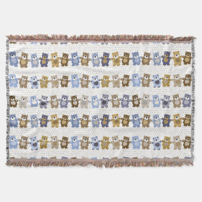Couverture motif d'un ours de nounours de jouet (Devant)