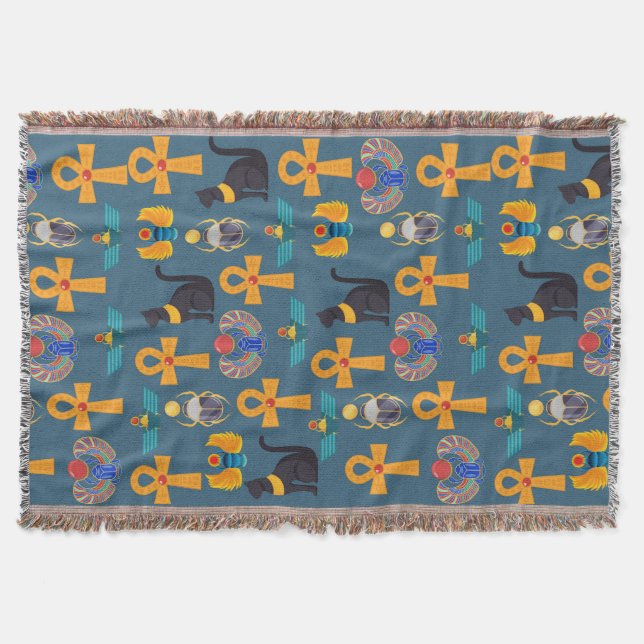 Couverture Motif Égypte Antique, Papier numérique Hiéroglyphe (Devant)