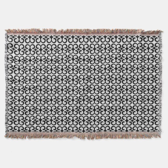 Couverture Motif élégant noir et blanc (Devant)