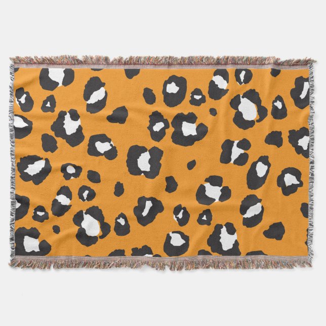 Couverture Motif Empreinte de léopard classique (Devant)