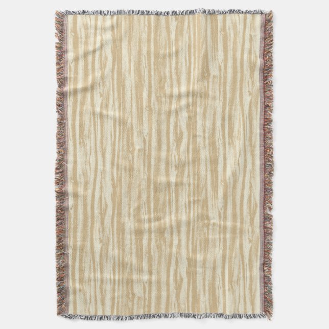 Couverture Motif en bois chou - tan, beige et crème (devant Vertical)