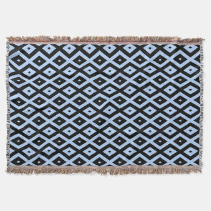 Couverture Motif en diamant bleu pâle et noir