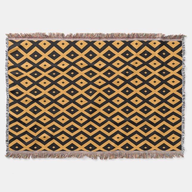 Couverture Motif en diamant jaune et noir (Devant)