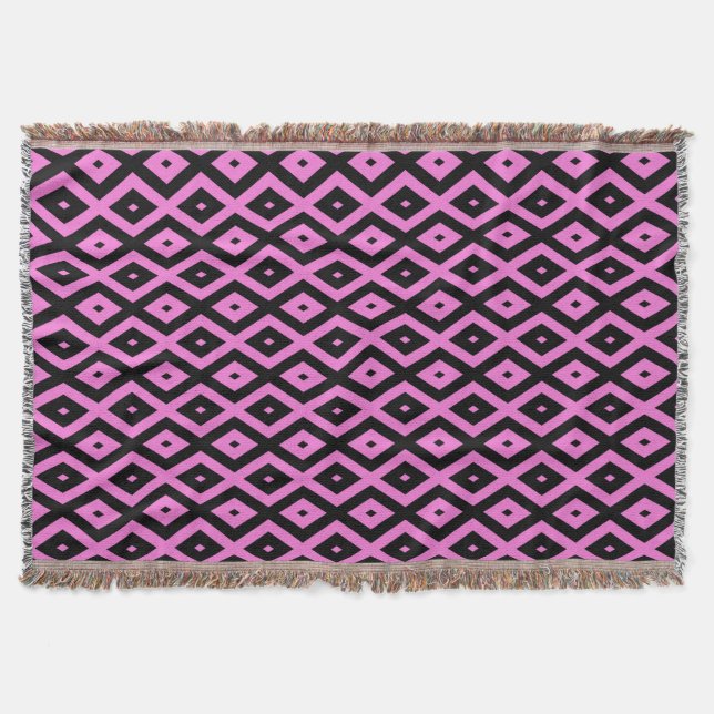 Couverture Motif en diamant rose et noir (Devant)
