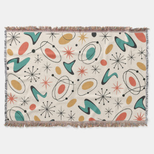 Couverture Motif en étoile éclatée de style Mid Century Moder