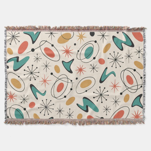 Couverture Motif en étoile éclatée de style Mid Century Moder (Devant)