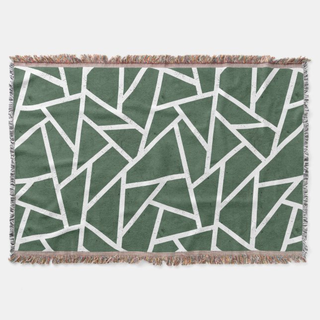 Couverture Motif en mosaïque verte et blanche (Devant)