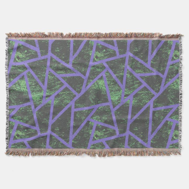 Couverture Motif en mosaïque violet et verte (Devant)