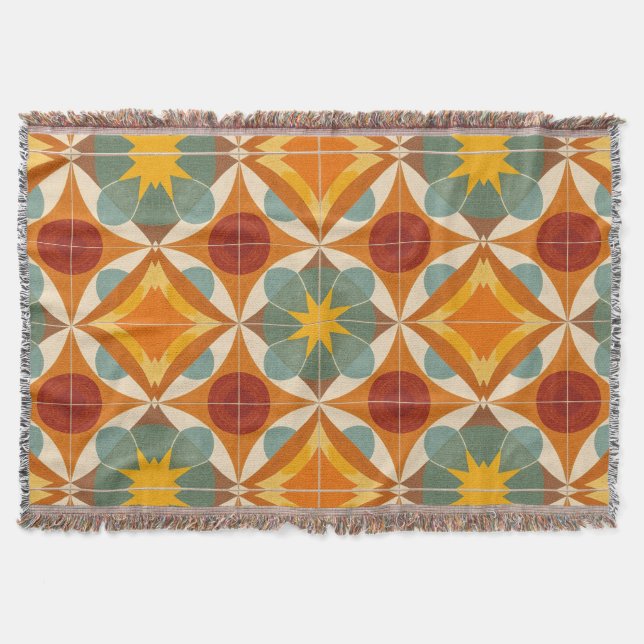 Couverture Motif étoile atomique moderne du milieu du siècle (Devant)