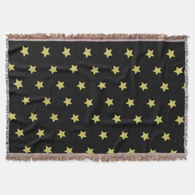 Couverture Motif étoile noir et or élégant  (Devant)