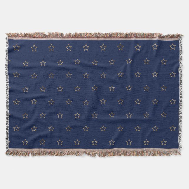Couverture Motif étoile sur bleu marine (Devant)