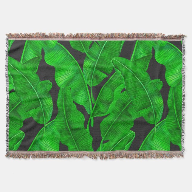 Couverture Motif feuille de banane (Devant)