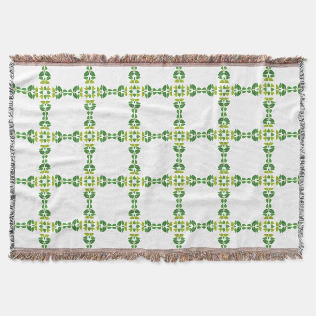 Couverture Motif Feuille, Motif De Feuilles, Feuilles Verts (Devant)