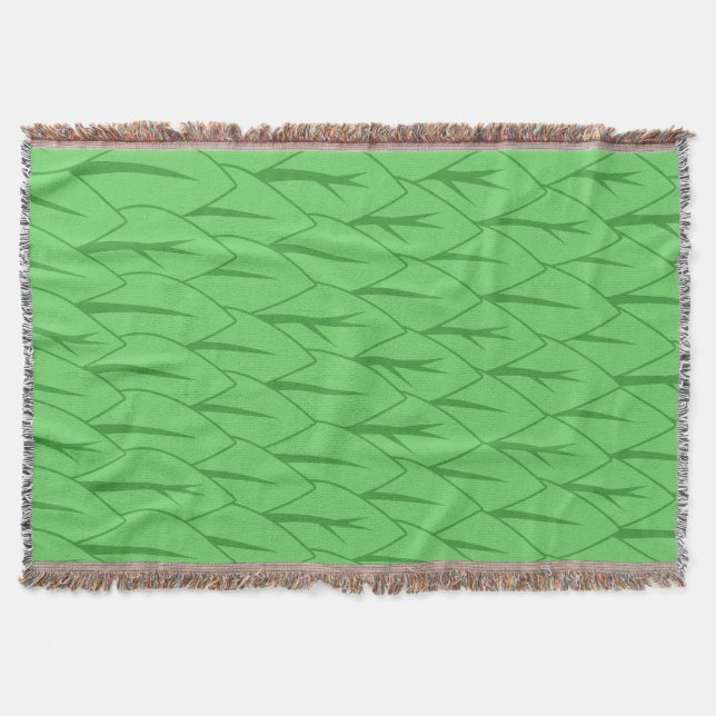 Couverture Motif Feuille vert  (Devant)