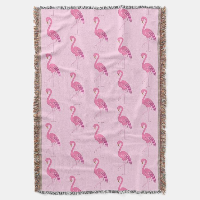 Couverture Motif flamant rose joli (devant Vertical)
