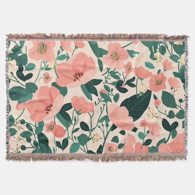 Couverture Motif Fleur Très Mignonne (Devant)