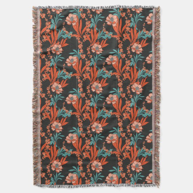Couverture Motif floral abstrait d'orange (devant Vertical)