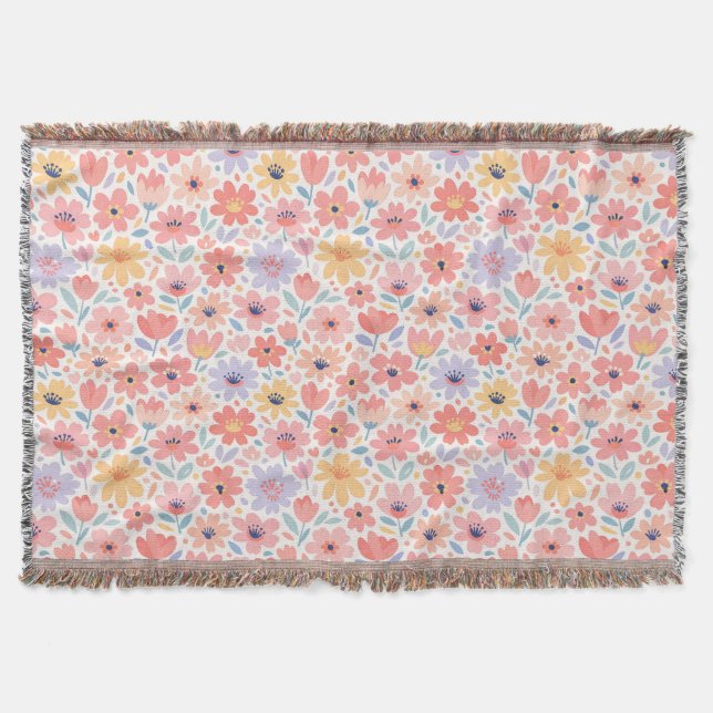 Couverture Motif floral abstrait moderne (Devant)
