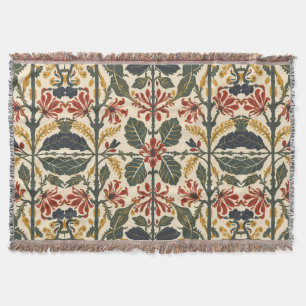 Couverture Motif floral antique Chèvrefeuille de William Morr