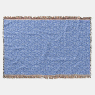 Couverture Motif floral de bigorneau vintage bleu chic