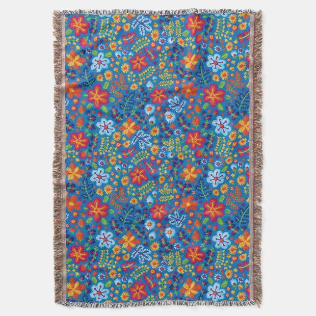 Couverture Motif floral de broderie (devant Vertical)