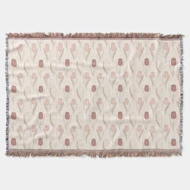 Couverture Motif floral de tulipe moderne (Devant)