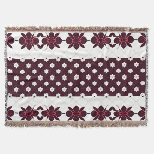 Couverture Motif floral élégant avec lotus et fleur