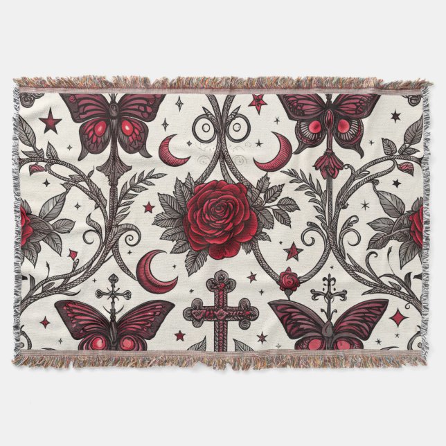 Couverture Motif floral papillon gothique (1) (Devant)