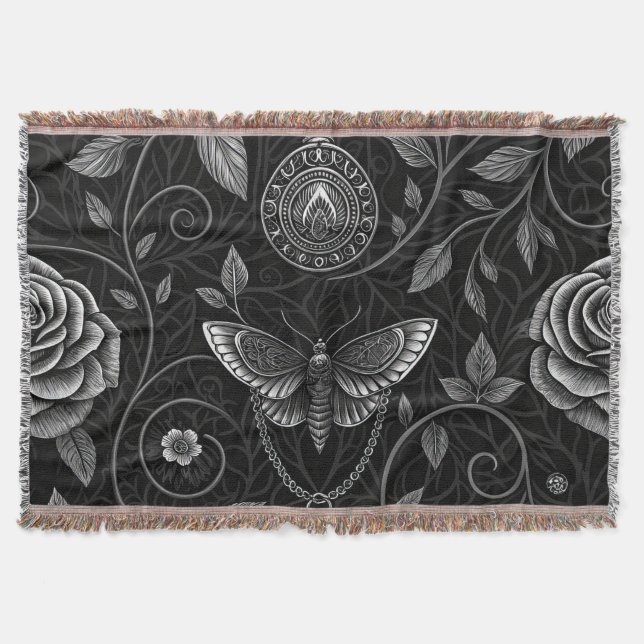 Couverture Motif floral papillon gothique (3) (Devant)