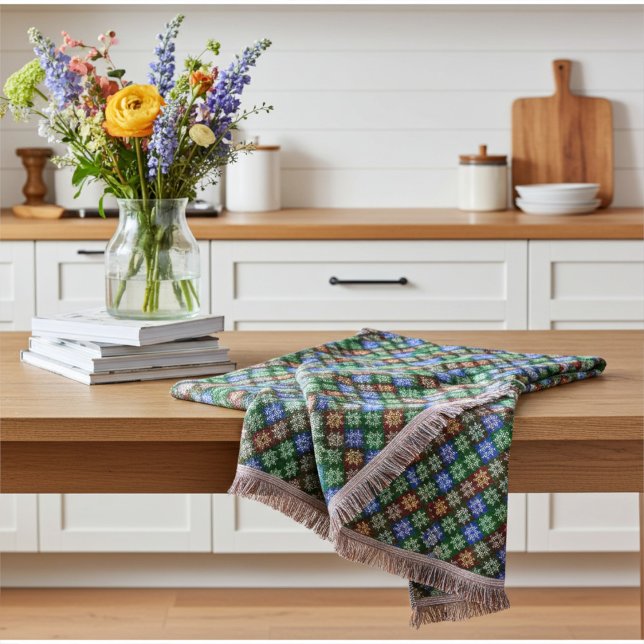 Couverture Motif Floral Poinsettia Abstrait et chaleureux (Créateur téléchargé)