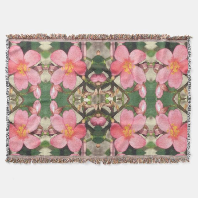 Couverture Motif floral rose (Devant)