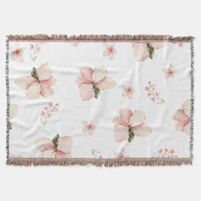 Couverture Motif floral sans couture à l'aquarelle douce (Devant)