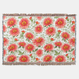 Couverture Motif floral Zinnia Fleurs