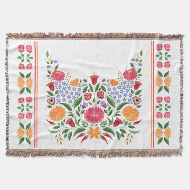 Couverture Motif folklorique hongrois - fleur de broderie Kal (Devant)