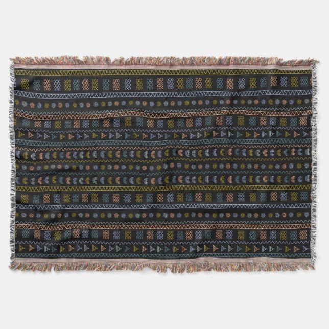 Couverture Motif folklorique scandinave Cosy Thon Blanket (Devant)