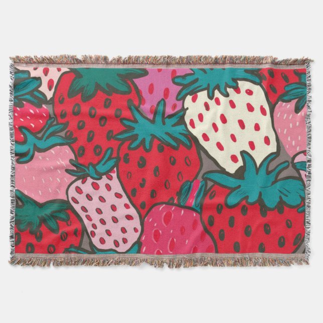 Couverture Motif Fraise (Devant)