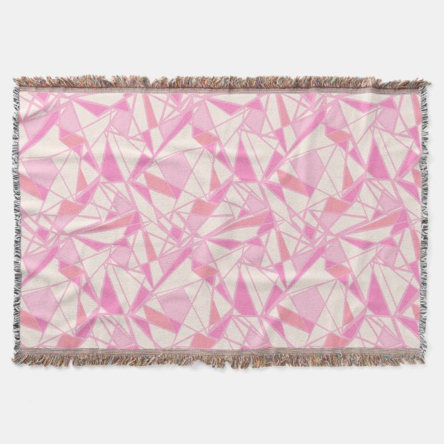 Couverture Motif géométrique couleur rose abstrait  (Devant)