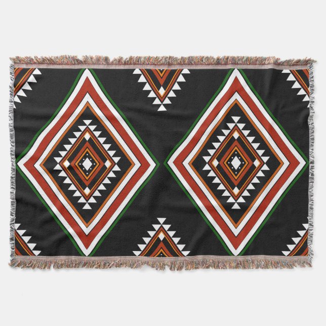 Couverture Motif géométrique Gras Sud-Ouest Aztec (Devant)