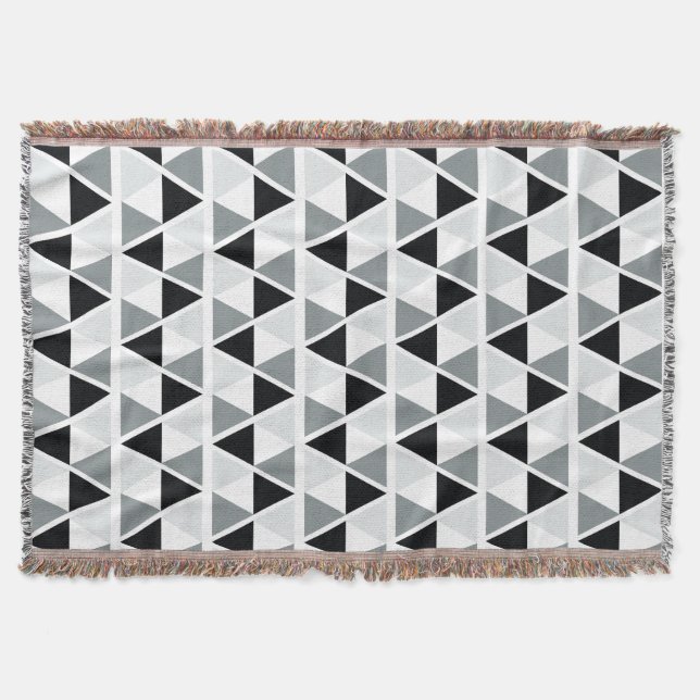 Couverture Motif géométrique gris blanc noir (Devant)