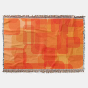 Couverture Motif géométrique orange rétro moderne du milieu d