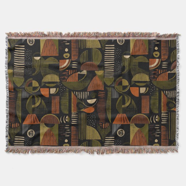 Couverture Motif géométrique sombre du milieu du siècle (1) (Devant)