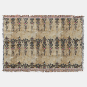 Couverture Motif gothique en dentelle rubis victorien (3)