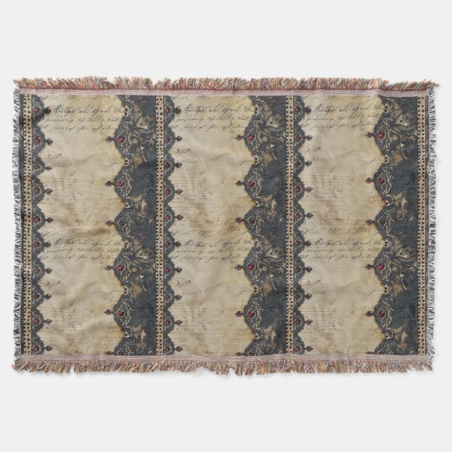 Couverture Motif gothique en dentelle rubis victorien (4) (Devant)