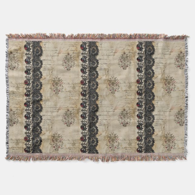 Couverture Motif gothique en dentelle rubis victorien (5) (Devant)