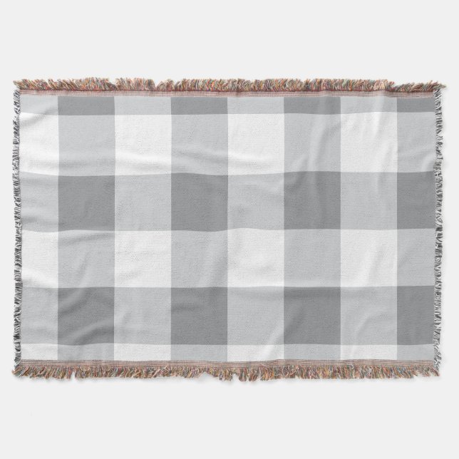 Couverture Motif gris et blanc En vichy (Devant)