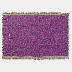 Couverture Motif imprimé guépard violet blanc chic et audacie