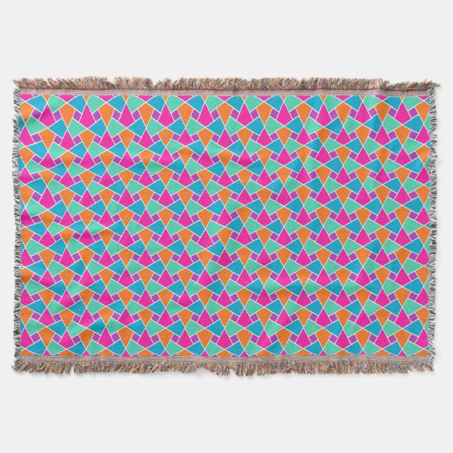 Couverture Motif islamique rose, orange, Turquoise (Devant)