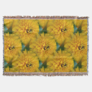 Couverture Motif jaune d'art de nature de fleur de marguerite