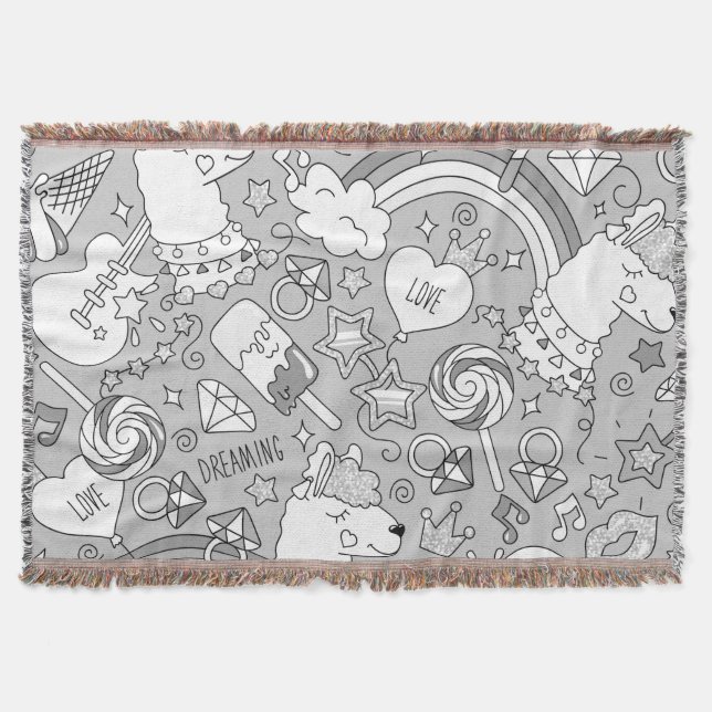 Couverture motif lama 4 (Devant)