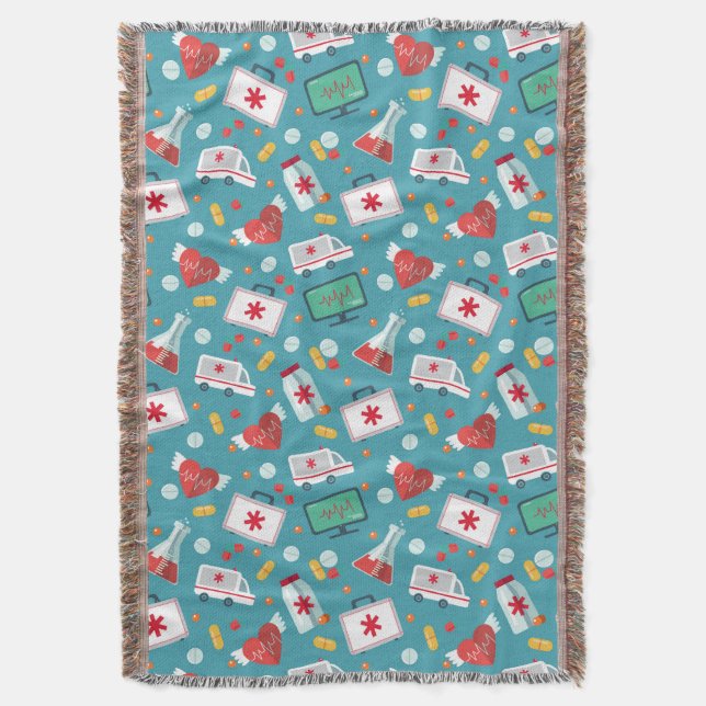Couverture Motif Médicale d'icône (devant Vertical)